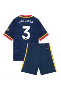 Arsenal Cristhian Mosquera #3 Jalkapallovaatteet Lasten Vieraspeliasu 2026-27 Lyhythihainen (+ Lyhyet housut)